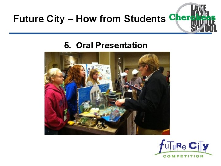 Future City – How from Students 5. Oral Presentation 