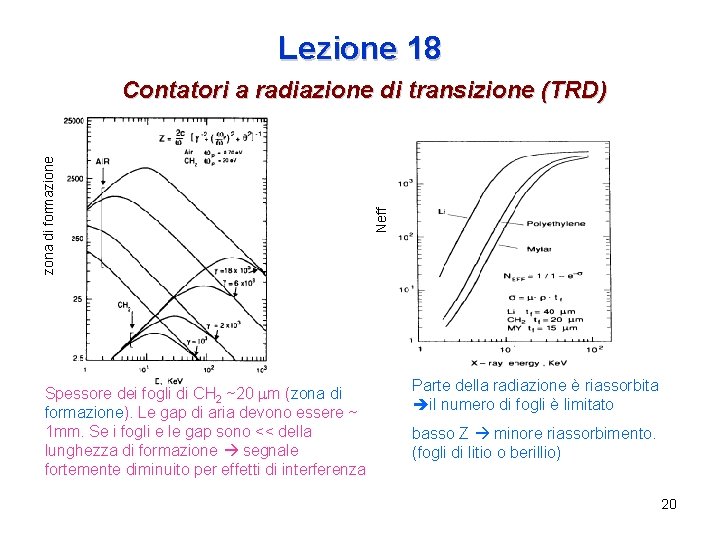 Lezione 18 Spessore dei fogli di CH 2 ~20 mm (zona di formazione). Le