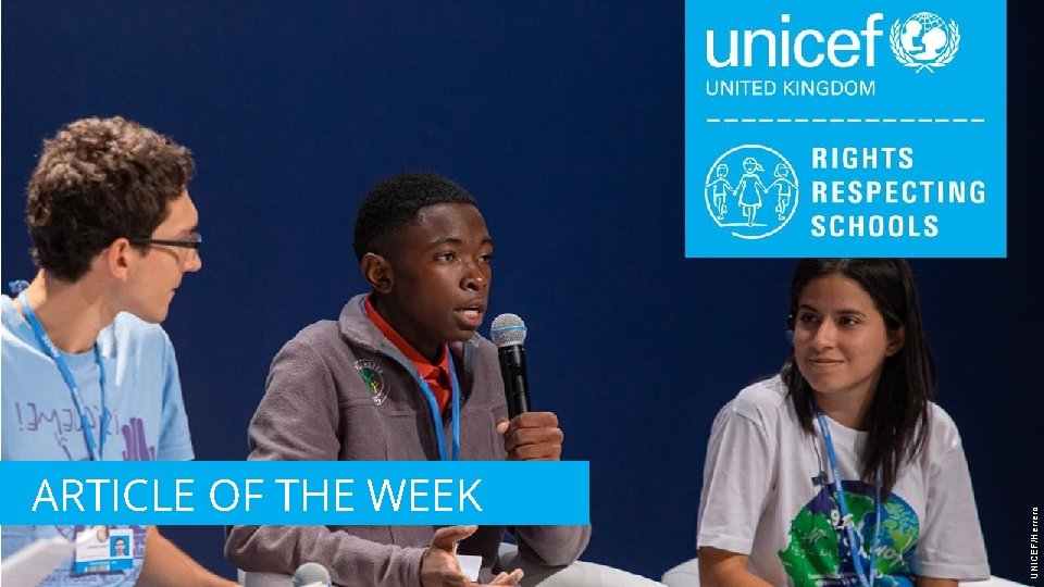 UNICEF/Herrero ARTICLE OF THE WEEK 