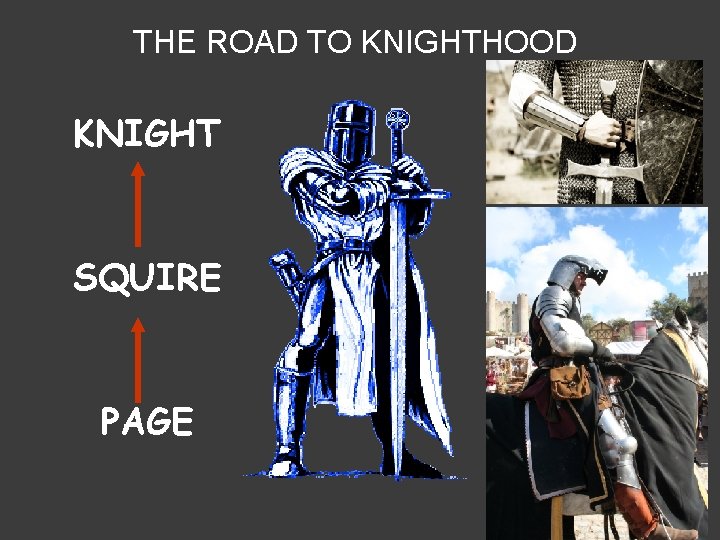THE ROAD TO KNIGHTHOOD KNIGHT SQUIRE PAGE 