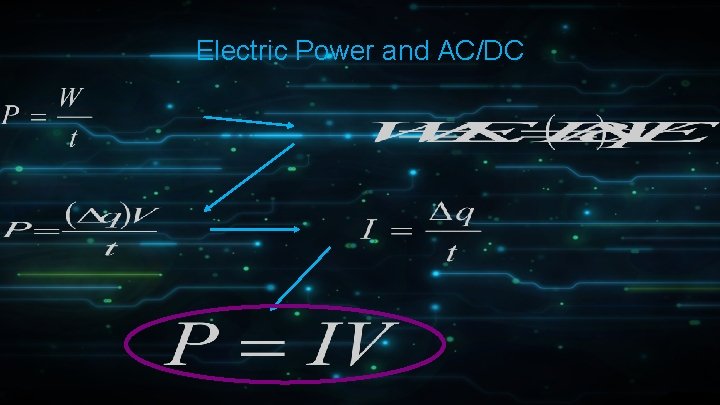 Electric Power and AC/DC Electric Power and AC/DC
