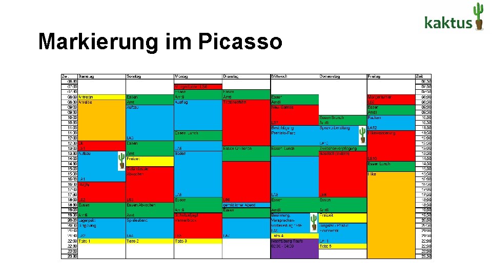 Markierung im Picasso 