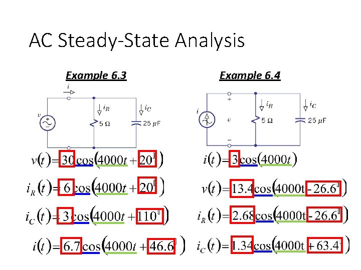 AC Steady-State Analysis Example 6. 3 Example 6. 4 