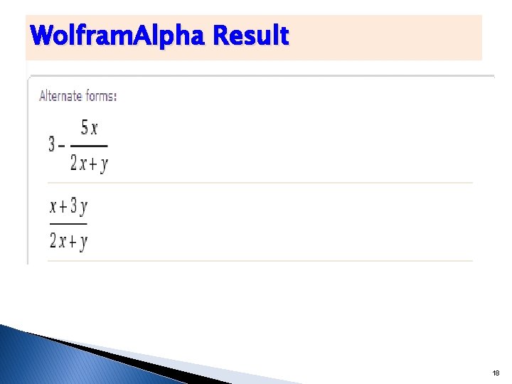 Wolfram. Alpha Result 18 