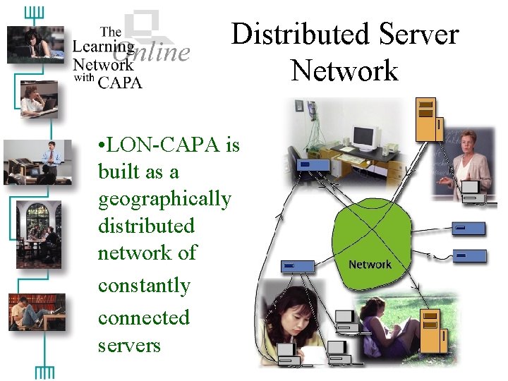 Distributed Server Network • LON-CAPA is built as a geographically distributed network of constantly