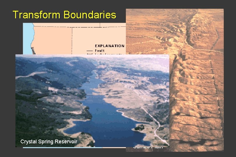 Transform Boundaries Crystal Spring Reservoir Carrizo Plain 