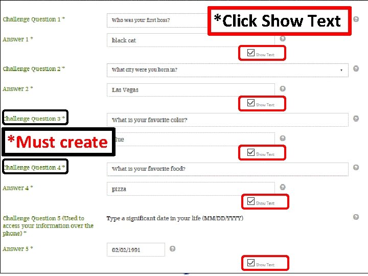 *Click Show Text *Must create mm/dd/yyyy TENNESSEE STUDENT ASSISTANCE CORPORATION 