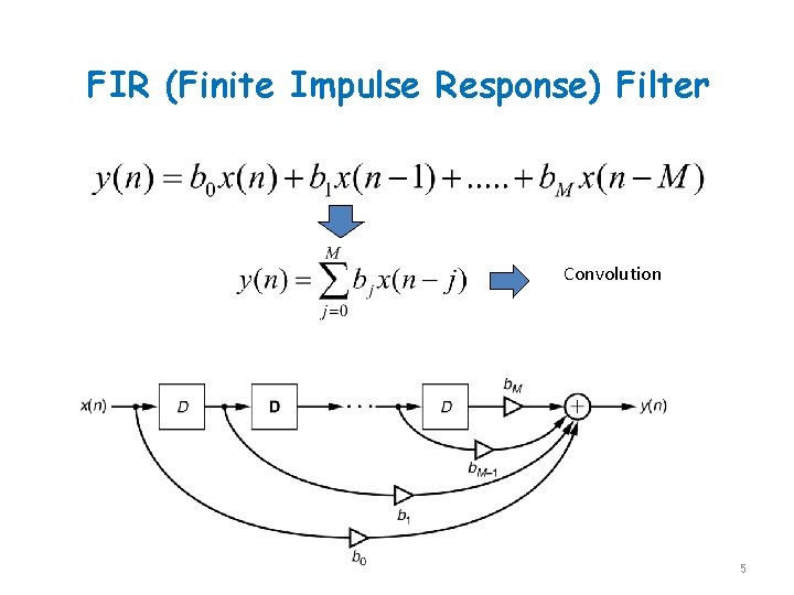 FIR (Finite Impulse Response) Filter Convolution 5 