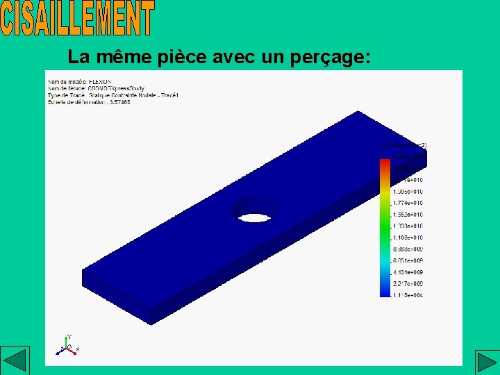 La même pièce avec un perçage: 