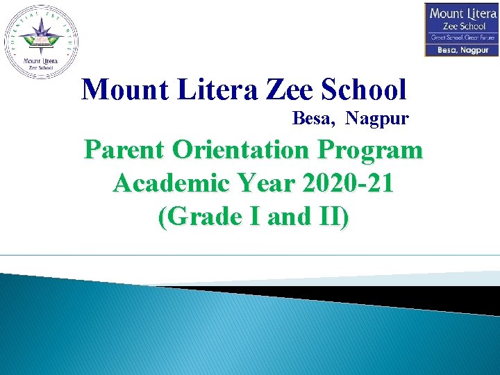 Mount Litera Zee School Besa, Nagpur Parent Orientation Program Academic Year 2020 -21 (Grade