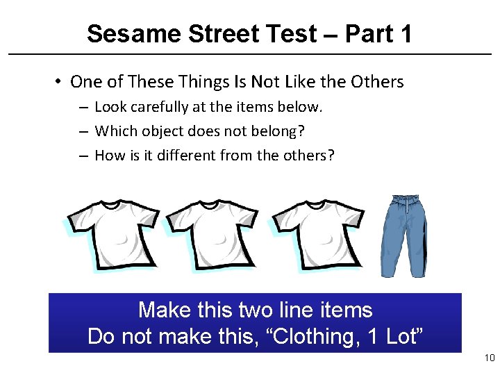 Sesame Street Test – Part 1 • One of These Things Is Not Like