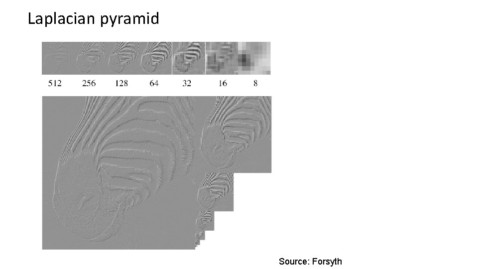 Laplacian pyramid Source: Forsyth Laplacian pyramid Source: Forsyth