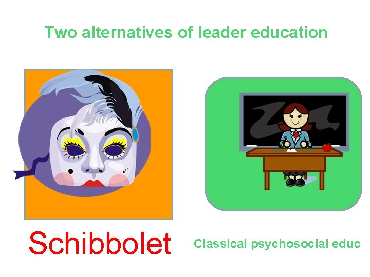 Two alternatives of leader education Schibbolet Classical psychosocial educ Julia Romanowska Projekt KULT 2009