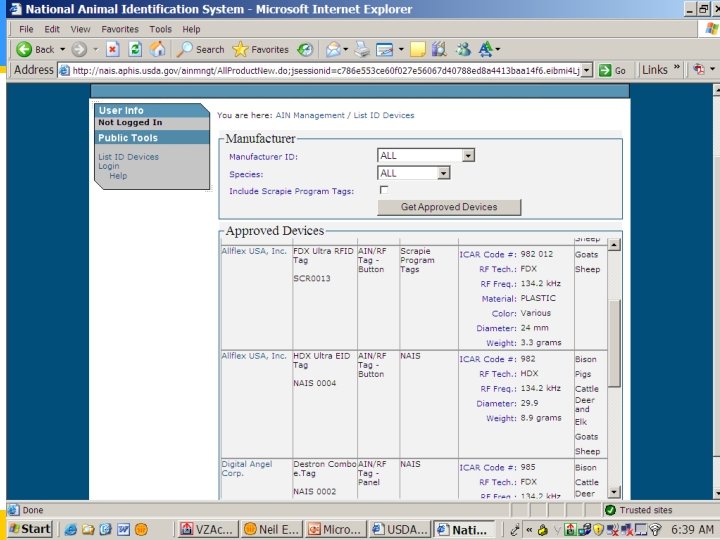 NAIS National Animal Identification System www. usda. gov/nais AIN Management System 14 