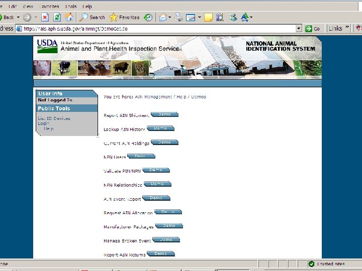 NAIS National Animal Identification System www. usda. gov/nais AIN Management System 20 