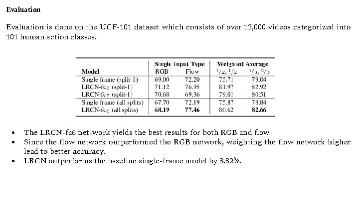 Longterm Recurrent Convolutional Networks for Visual Recognition and