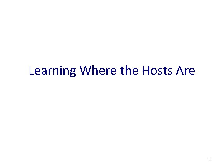 Learning Where the Hosts Are 30 