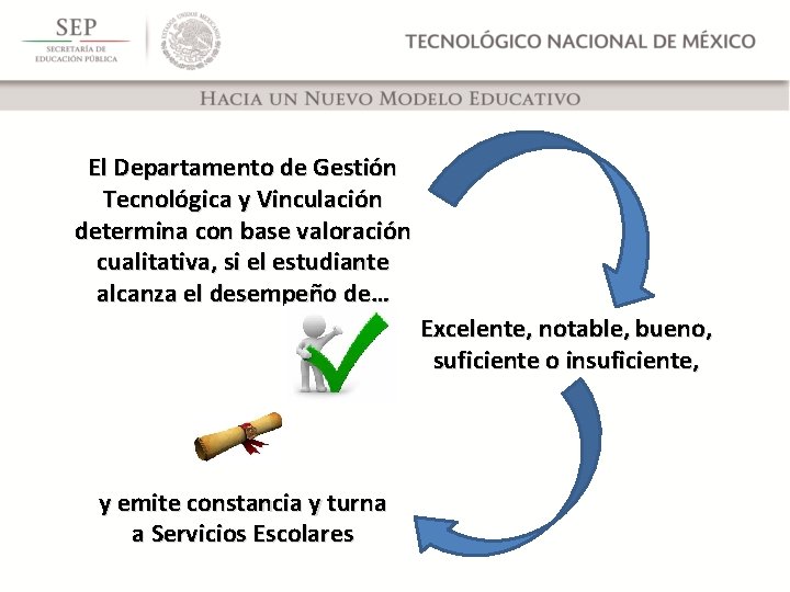 El Departamento de Gestión Tecnológica y Vinculación determina con base valoración cualitativa, si el