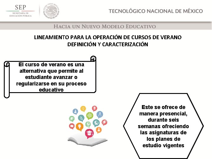 LINEAMIENTO PARA LA OPERACIÓN DE CURSOS DE VERANO DEFINICIÓN Y CARACTERIZACIÓN El curso de