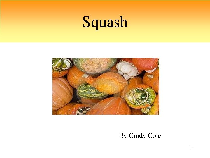 Squash By Cindy Cote 1 