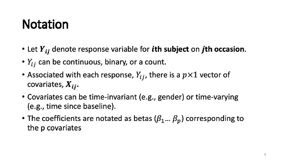 Notation • 4 