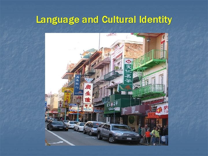 Language and Cultural Identity 