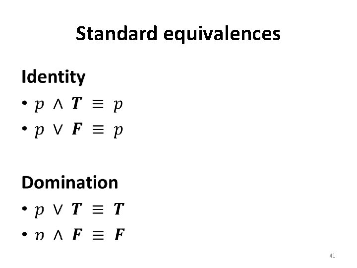 Standard equivalences • 41 