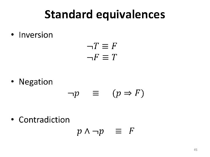 Standard equivalences • 45 