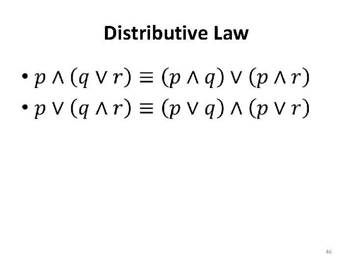 Distributive Law • 46 