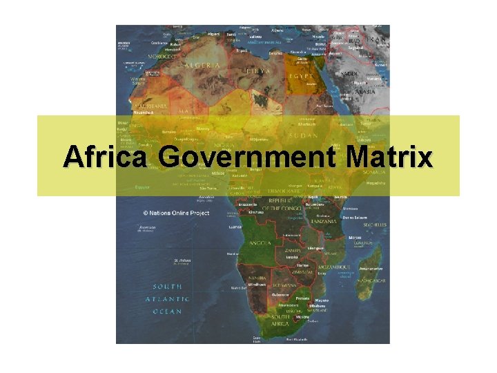 Africa Government Matrix 