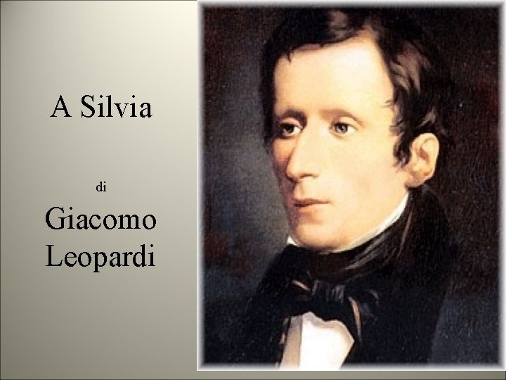 A Silvia di Giacomo Leopardi 