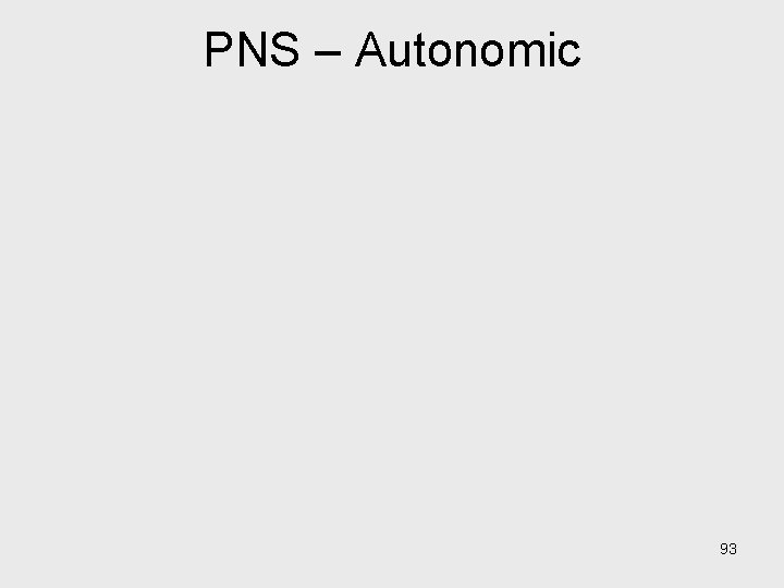 PNS – Autonomic 93 
