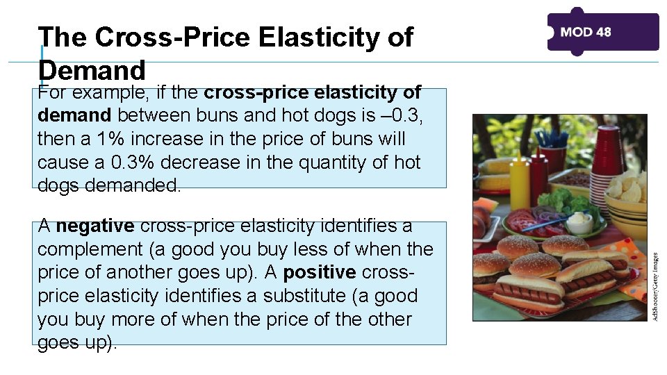The Cross-Price Elasticity of Demand For example, if the cross-price elasticity of demand between