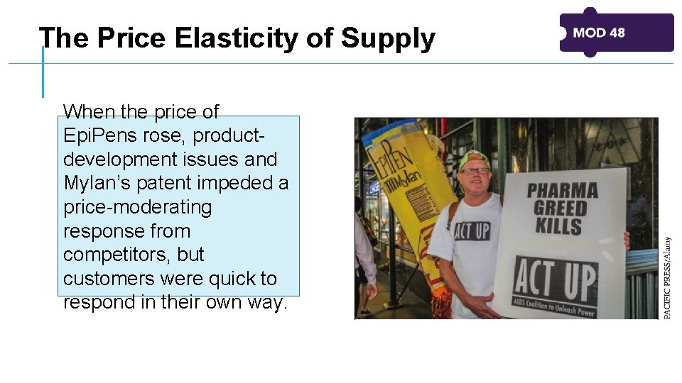 The Price Elasticity of Supply When the price of Epi. Pens rose, productdevelopment issues