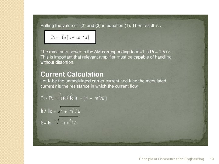 Principle of Communication Engineering 19 Principle of Communication Engineering 19
