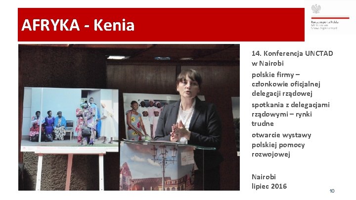 Misje zagraniczne AFRYKA - Kenia - AFRYKA 14. Konferencja UNCTAD w Nairobi polskie firmy