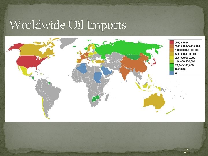 Worldwide Oil Imports 29 