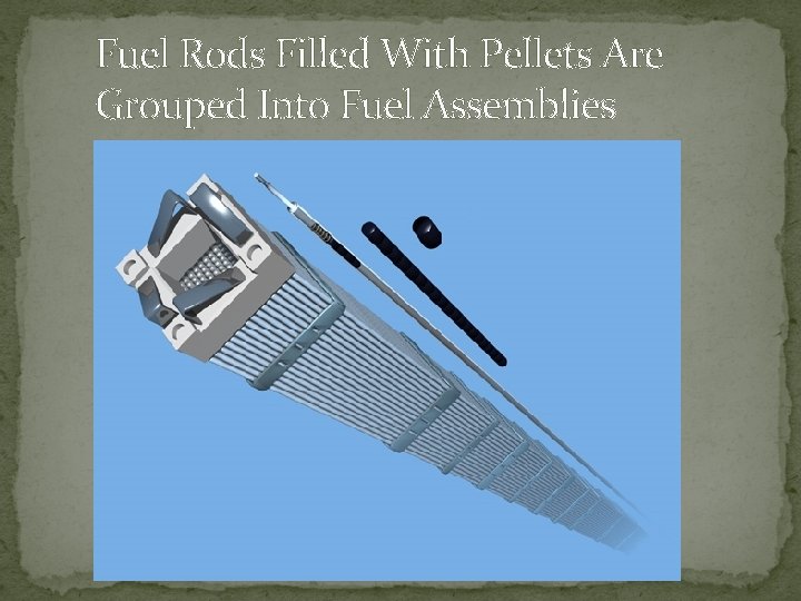 Fuel Rods Filled With Pellets Are Grouped Into Fuel Assemblies 