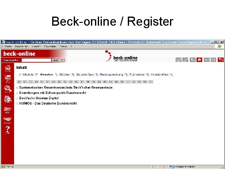 Beck-online / Register 