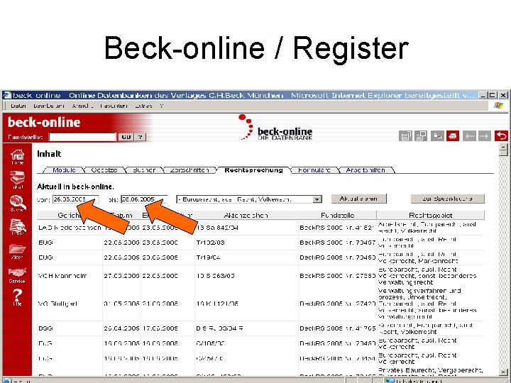 Beck-online / Register 