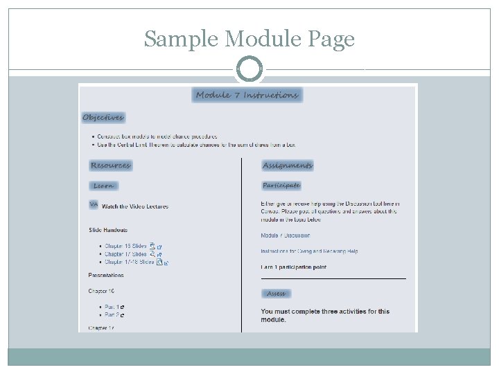 Sample Module Page 