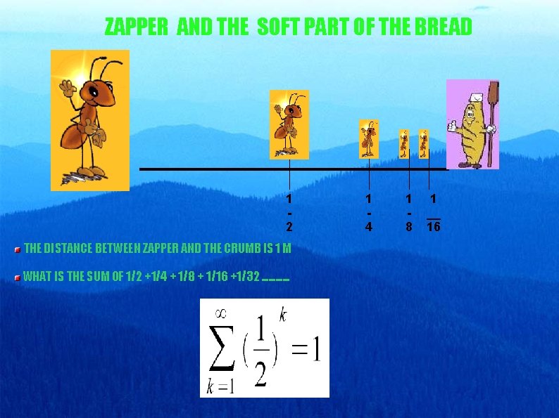 ZAPPER AND THE SOFT PART OF THE BREAD 1 2 THE DISTANCE BETWEEN ZAPPER