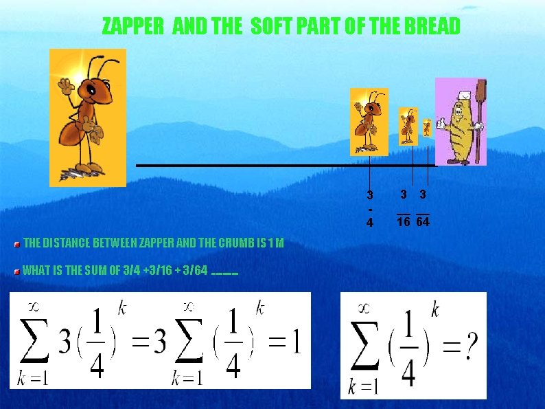 ZAPPER AND THE SOFT PART OF THE BREAD 3 4 THE DISTANCE BETWEEN ZAPPER