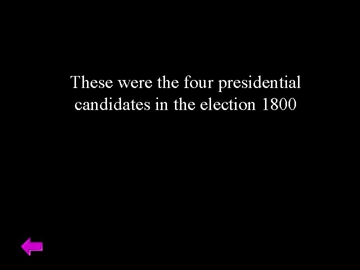 These were the four presidential candidates in the election 1800 