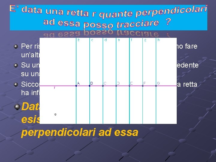 Per rispondere a questa domanda ce ne dobbiamo fare un’altra: Su una retta quante