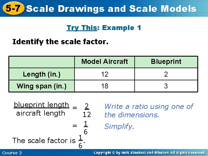 5 -7 Scale Insert Drawings Lesson Title and. Here Scale Models Try This: Example