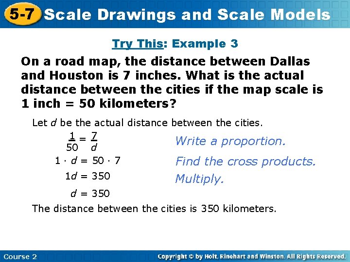 5 -7 Scale Insert Drawings Lesson Title and. Here Scale Models Try This: Example
