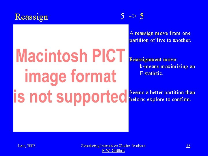 Reassign, reduce sequence: 5 -> 5 A reassign move from one partition of five