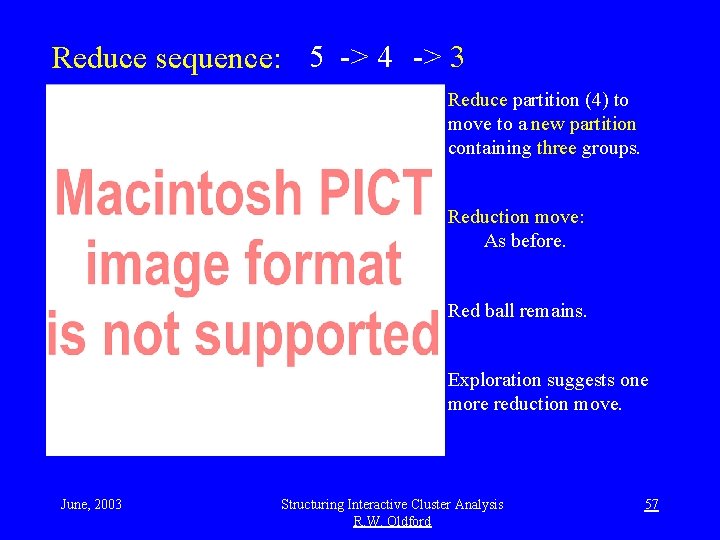 Reduce sequence: 5 -> 4 -> 3 Reduce partition (4) to move to a