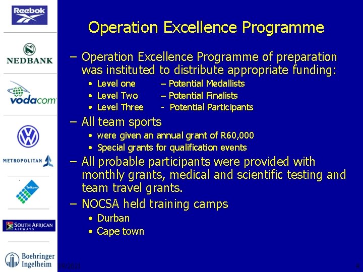 Operation Excellence Programme – Operation Excellence Programme of preparation was instituted to distribute appropriate